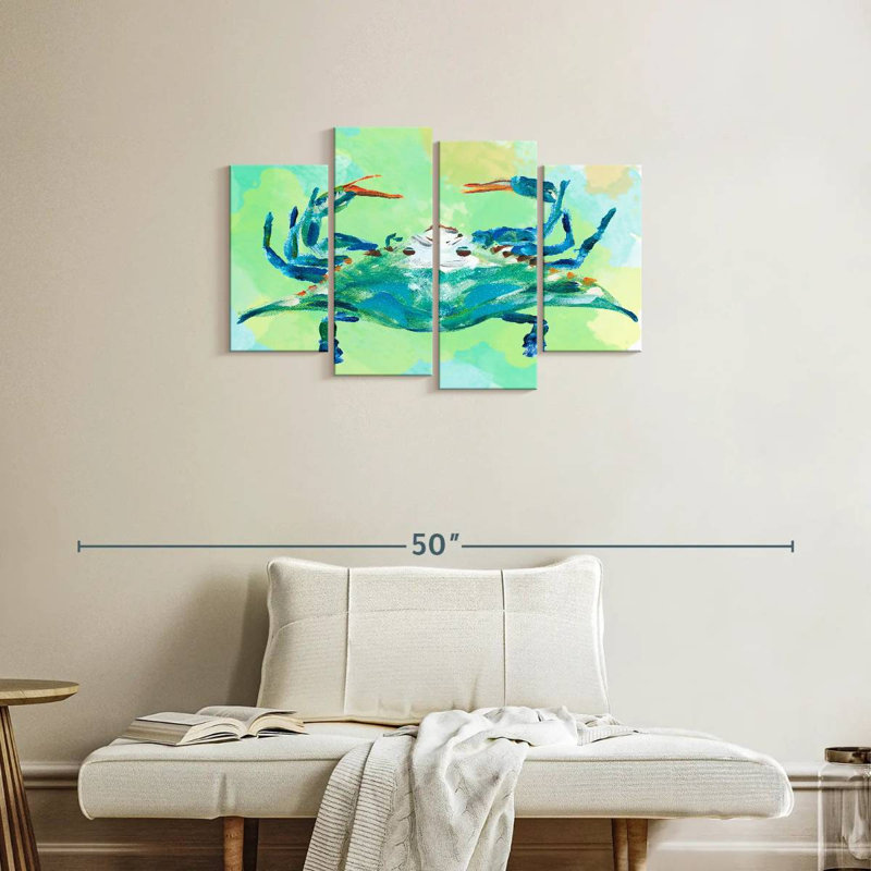 Brampt aquarelle créatures de la mer I, H 22 po x l 36 po