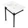 Ceramic Rectangular Console Bathroom Sink with Overflow