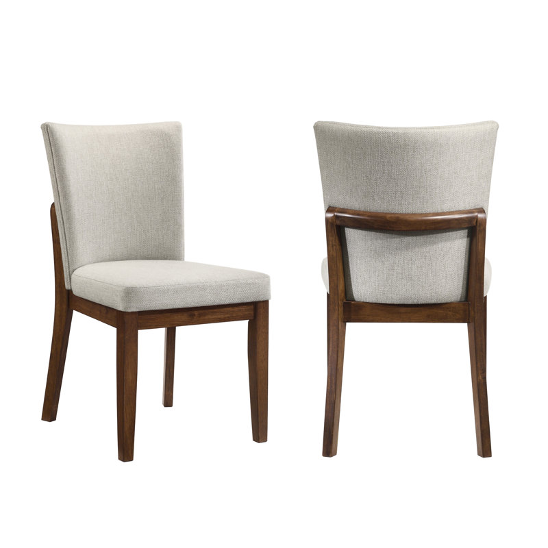 Ensemble de chaises incurvées en bois massif brun de style Mid-Century 2 pièces