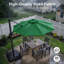 Parasol en porte-à-faux à DEL en aluminium 11 pi avec base pour terrasse-1098724936