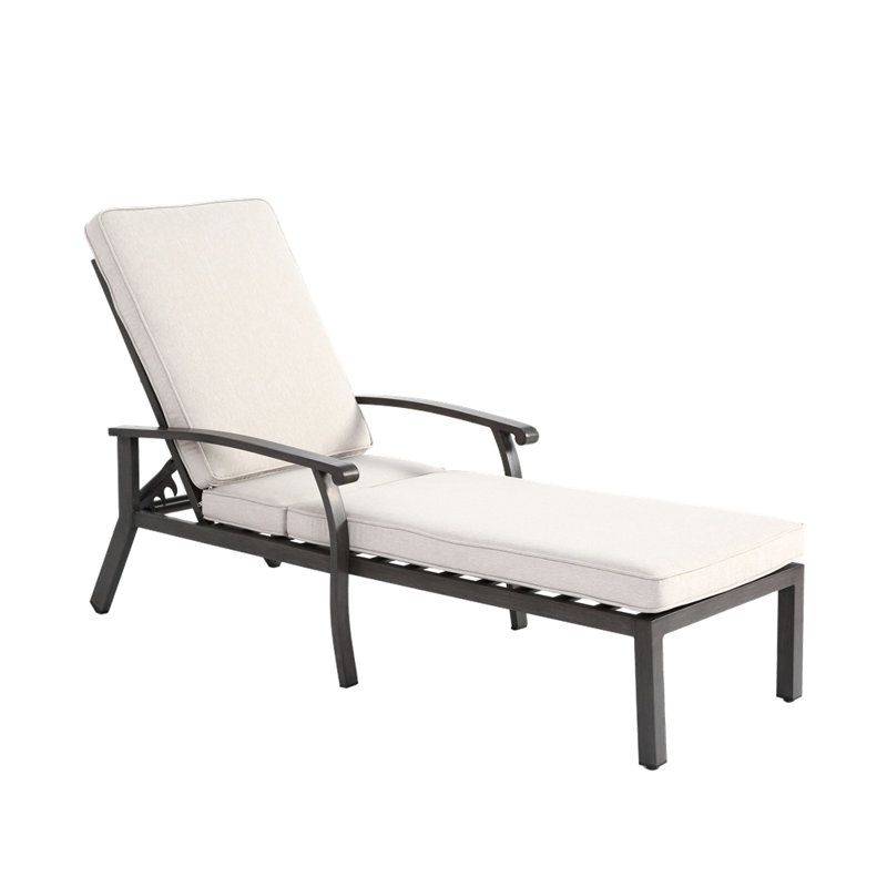 Aluminium Cast lounge chair, Beige