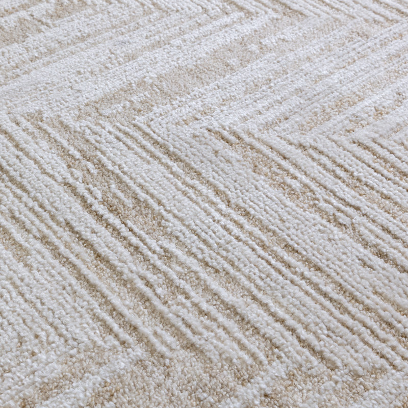 Bezore Geo Beige Area Rug, Rectangle 120 x 160 cm