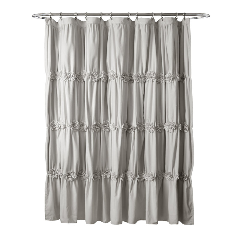 Rideau de douche simple Darla, Gris clair, l 72 po x L 72 po