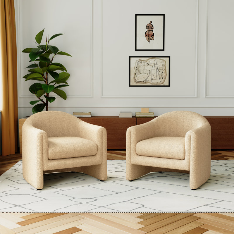Fauteuil d'appoint Esly, Combinaison chameau
