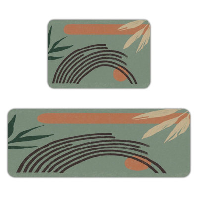 Ensemble de tapis de cuisine Minimalist Line Art - 2 pièces