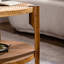 Table basse ronde avec tablette de rangement