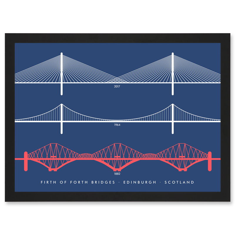 Firth Forth Bridges Edinburgh Scotland Queensferry - Single Picture Frame Art Prints