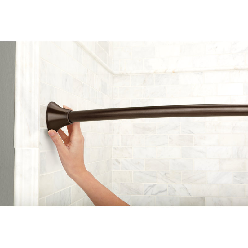 Tringle à rideau de douche simple à tension ajustable 5 pieds Moen, Bronze du vieux monde