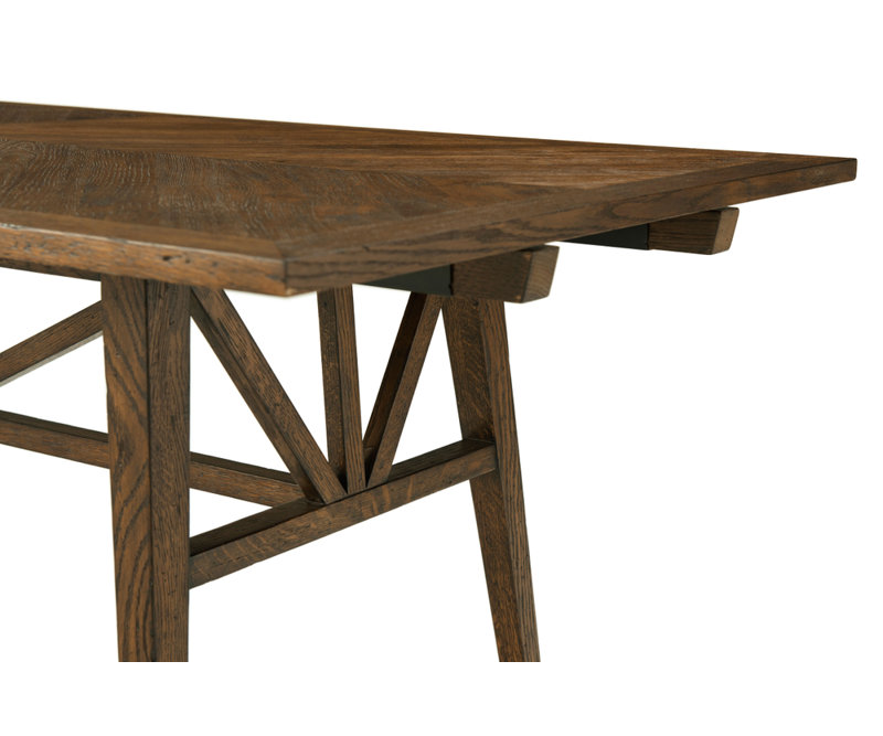 Dusk Oak Extendable Dining Table with Tapered Legs