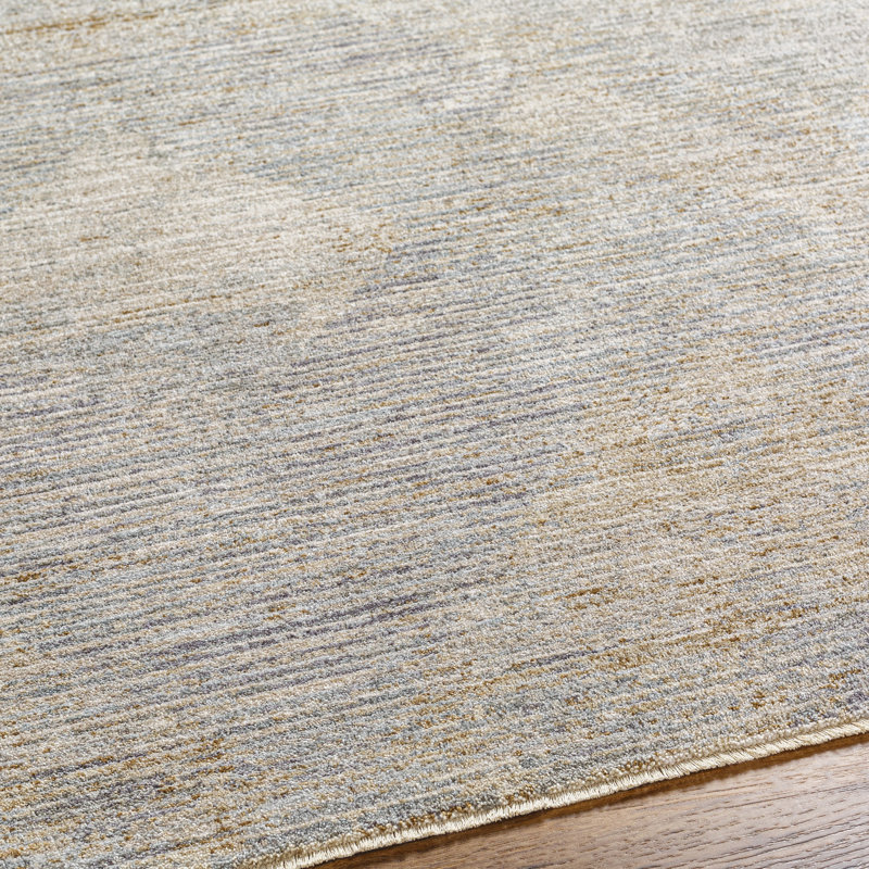 Don Abstract Machine Woven Polyester Area Rug in Gray/Slate/Beige, Rectangle 7'10" x 10'3"