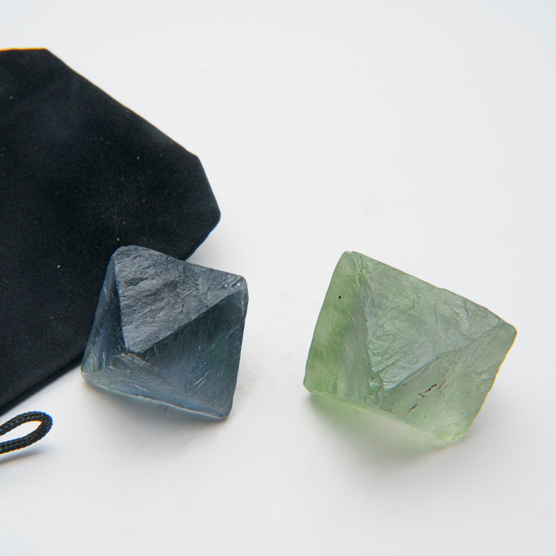 Two Translucent Fluorite (Large) Palm Crystals from China