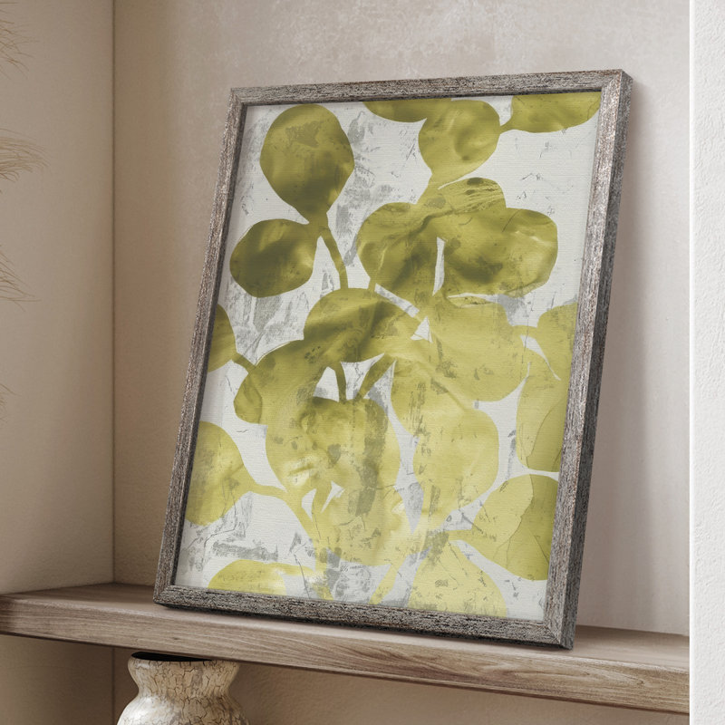 Green Leaf Shimmer I, reproduction encadrée - bois massif, H 21 po x l 17 po