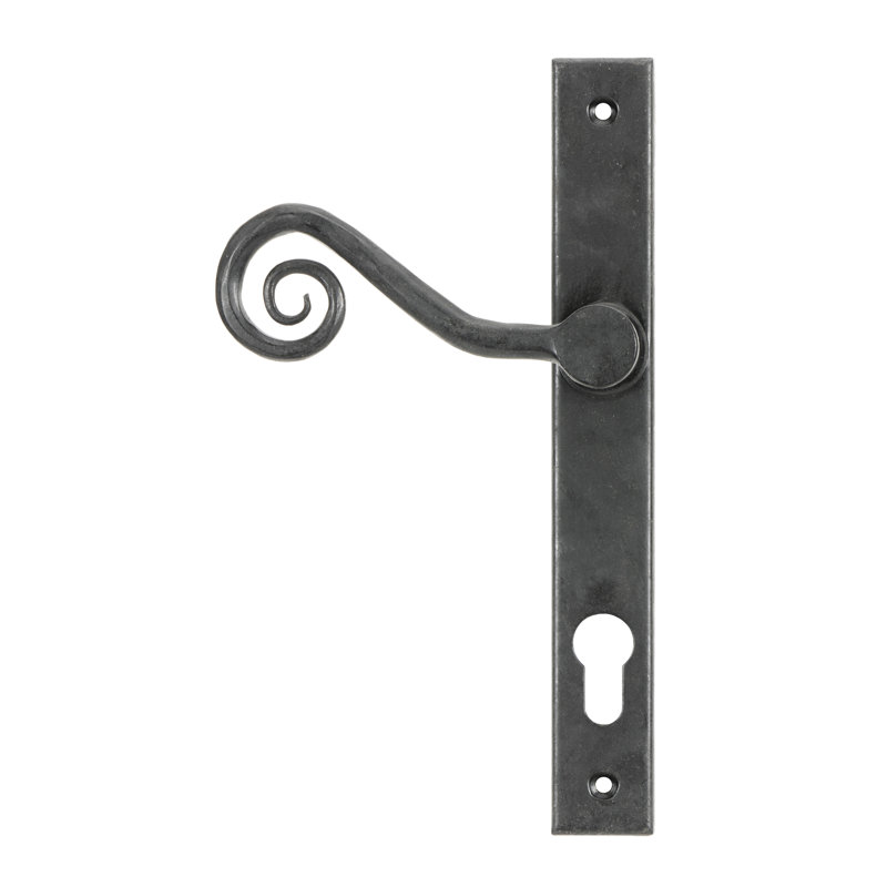 Monkeytail Lock Left Hand Door Handle, External Beeswax, Right
