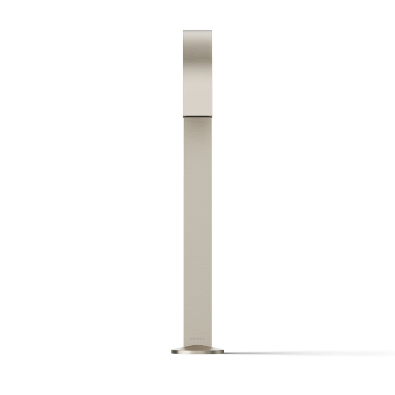Components Bathroom Sink Spout With Ribbon Design, Vibrant Brushed Nickel