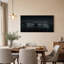 Tableau sur toile représentant une station-service du désert avec des néons turquoise-2048945016