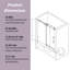 Porte de douche coulissante simple sans cadre l 56 à 60 po x H 60 po-129381402