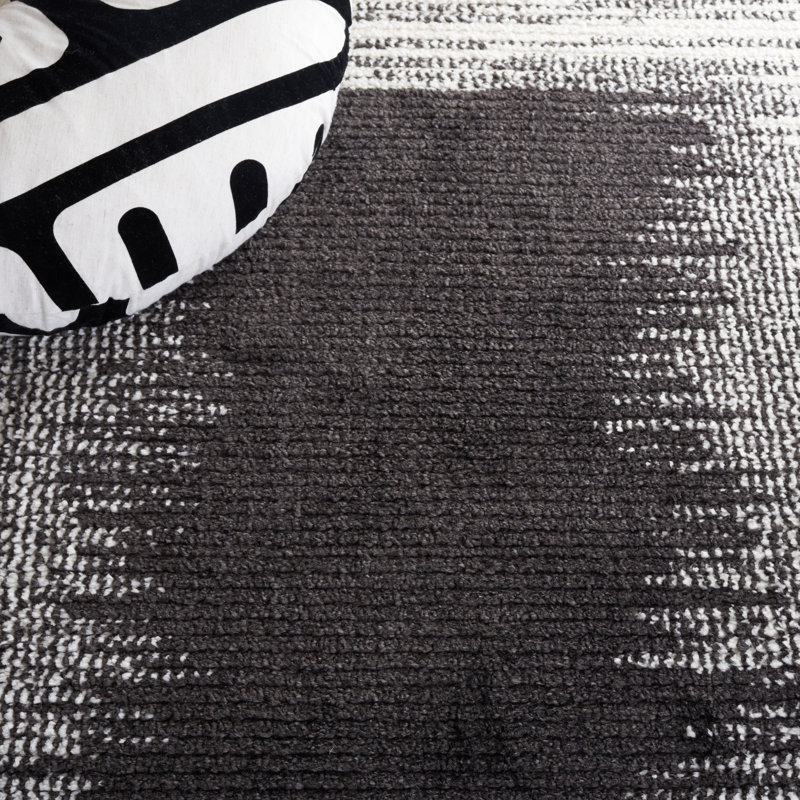 Bannon Tassel Performance Abstract Rug, Square 6'7"