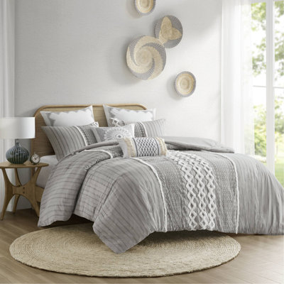 Ensemble d'édredon en coton avec chenille