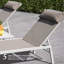 Chaise longue d'extérieur en métal avec table Silken-786588919