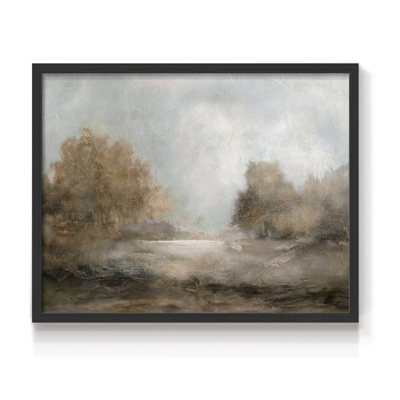 Creekside Stillness -Framed Print - Restickable, 8" H x 10" W, Black