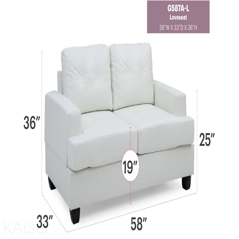 Causeuse charmante et transitionnelle blanche, White