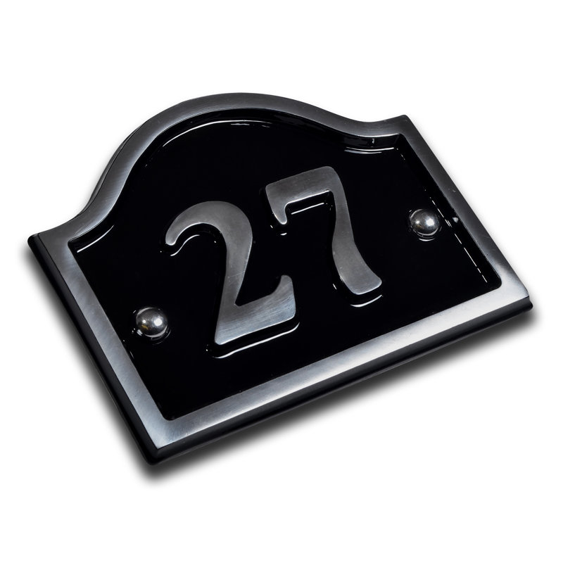 Jaclynn 11.5cm H Reflective Metal House Number, 27