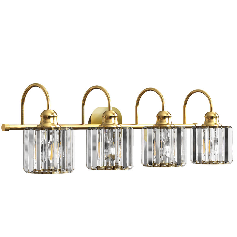 Wilmon Light Metal Dimmable Bathroom Vanity Light, Gold, 4