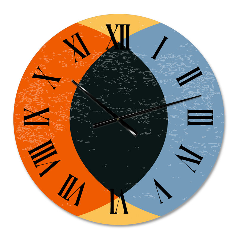 Minimal Compostions géométriques de formes élémentaires XXIV - Horloge murale moderne, Petit
