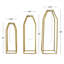 Ensemble de 3 vases de table en acier inoxydable doré