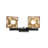 16" Wide Pinecone 2 Light Wall Sconce