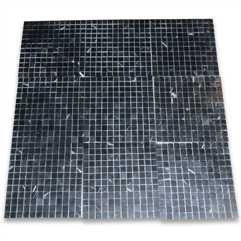 Carreau de mosaïque en marbre 1 po x 1 po pour mur et plancher