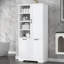 Armoire de rangement de salle de bain avec portes et tiroirs-1332851009