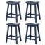 Ensemble de 4 tabourets de bar bleus, hauteur de bar extérieure 24 po, tabouret de patio robuste résistant aux intempéries pour la piscine, la cour arrière, le balcon et l'assemblage facile
