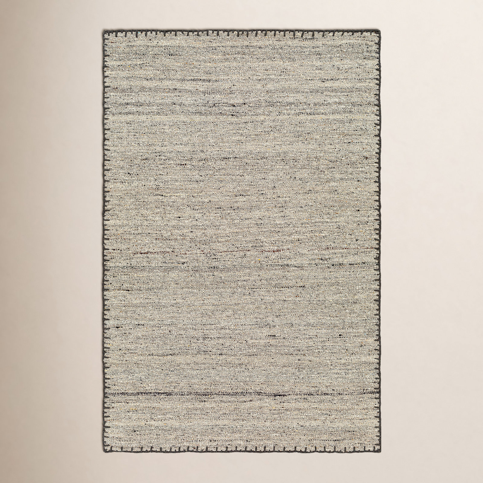 Jayde Handmade Wool Gray Rug, Rectangle 8' x 10'