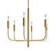 Tedder 6 Light Metal Dimmable Chandelier