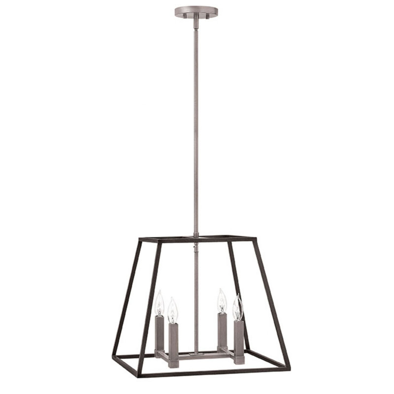 Lustre géométrique 4 lumières Burley Oak, L 18 po