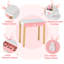 Ensemble de meuble-lavabo pour enfant en bois manufacturé avec miroir Rabbit-63501067