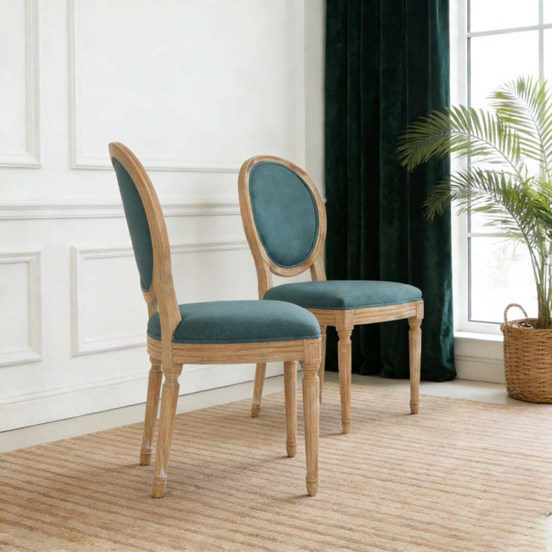 Ensemble de chaises de salle à manger, Sarcelle, Brun