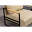 Chaise de salon élégante avec revêtement en cuir - et look moderne Mid-Century confortable