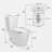 1.1/1.6 GPF Elongated Comfort Height Floor Mounted One-Piece Toilet ,  CUPC Certified, Watersense Cetified, Ceramic, White Color, Soft Close Seat, T036WT