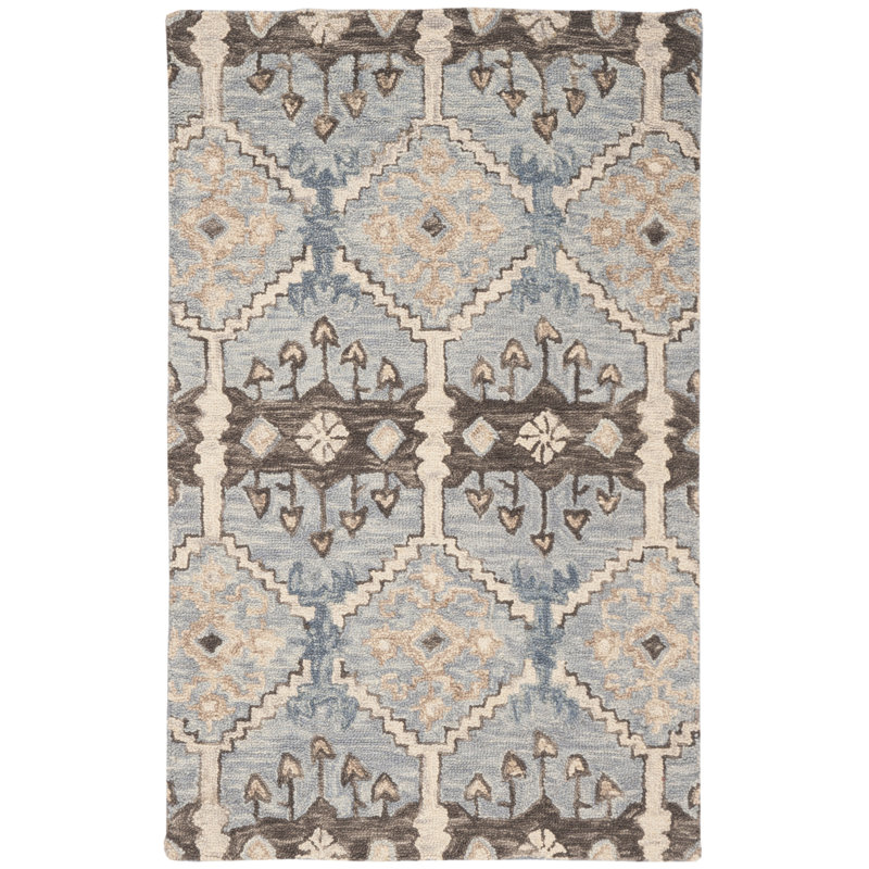 Posada Hand Tufted Wool Southwestern Rug, Rectangle 4' X 6'