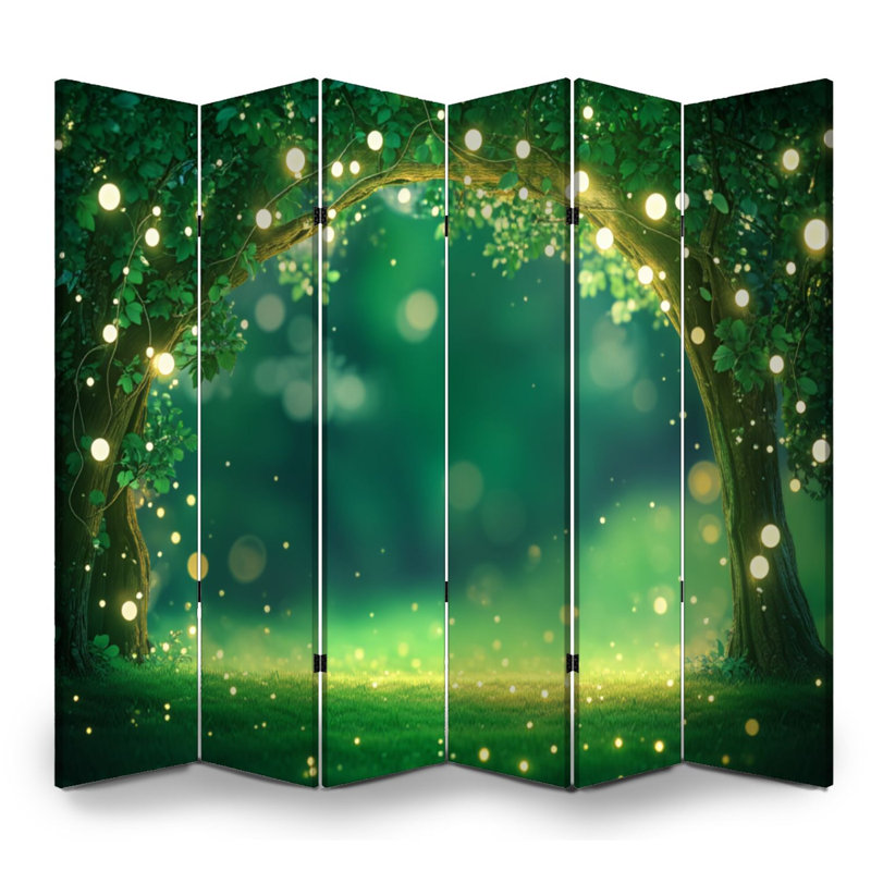 Cloison pliante 6 panneaux paravent Royal Spring Garden Fairy Wonderland, 6, H 71 po x l 96 po x P 1 po