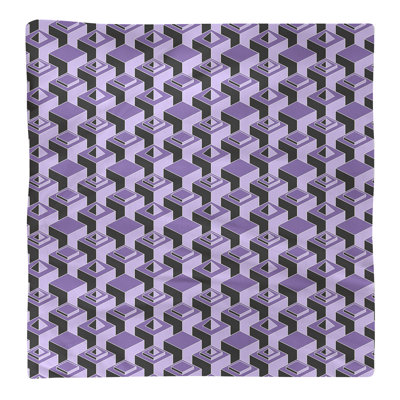 Serviette de table en coton à motif de gratte-ciels à deux couleurs