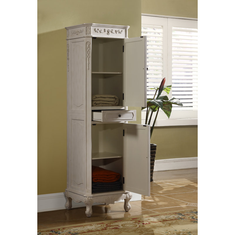 Burnet 21'' W x 73'' H x 18'' D Linen Cabinet, Antique White