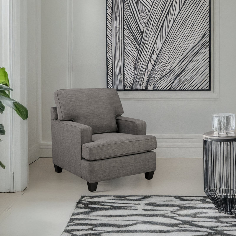 Baxter Fabric Chair, Gray, Gray