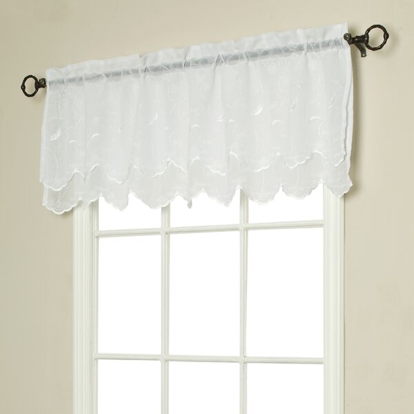 One Allium Way® Osterberg Scalloped 54'' W Window Valance & Reviews ...