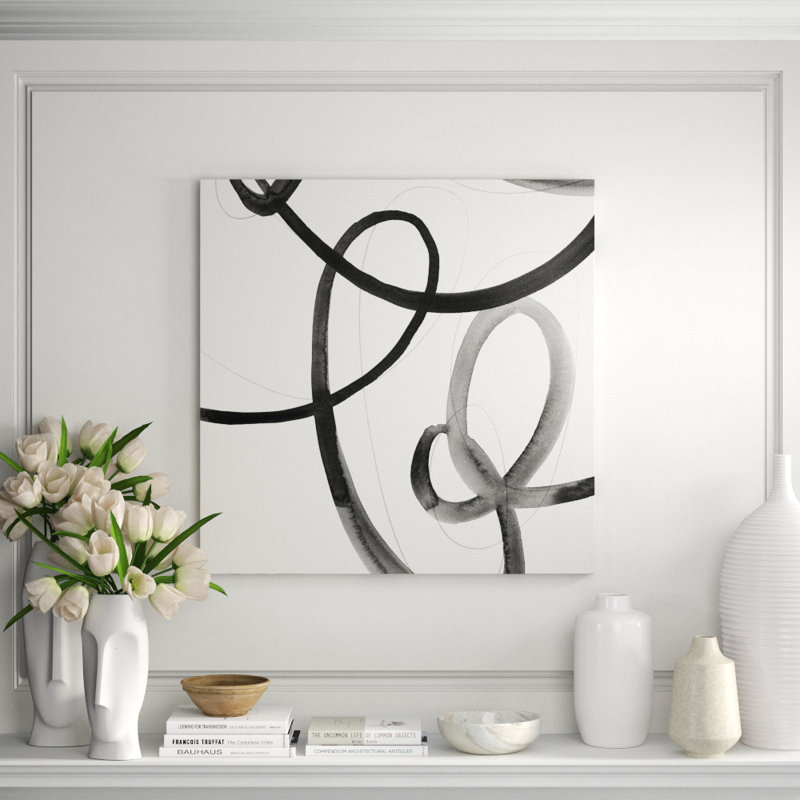 Heartbeat Note V Print by Barclay Butera, 36" H x 36" W x 1.5" D, Image Brush Gel