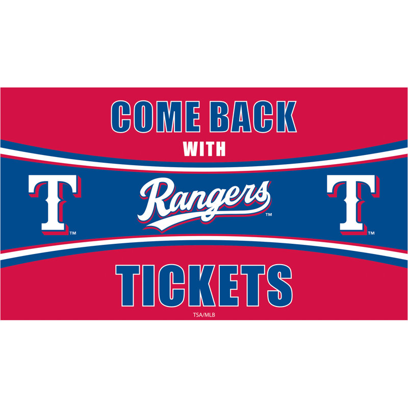 Tapis de jeu Texas Rangers Come Back with billets, 28 po x 16 po