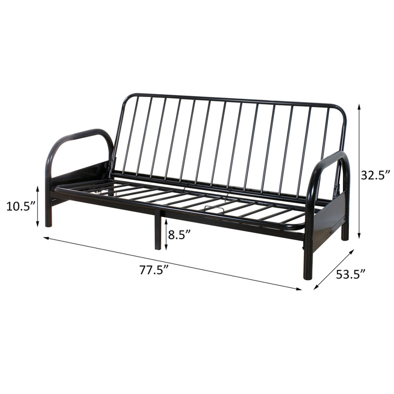 Base de futon ajustable noire