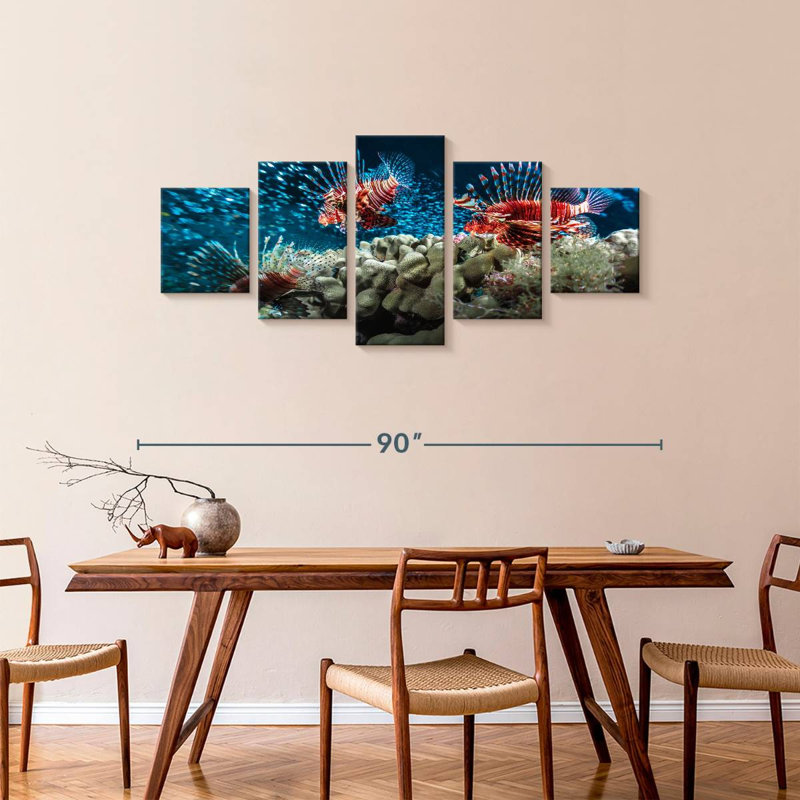 Lionfish School, 36" H x 80" W
